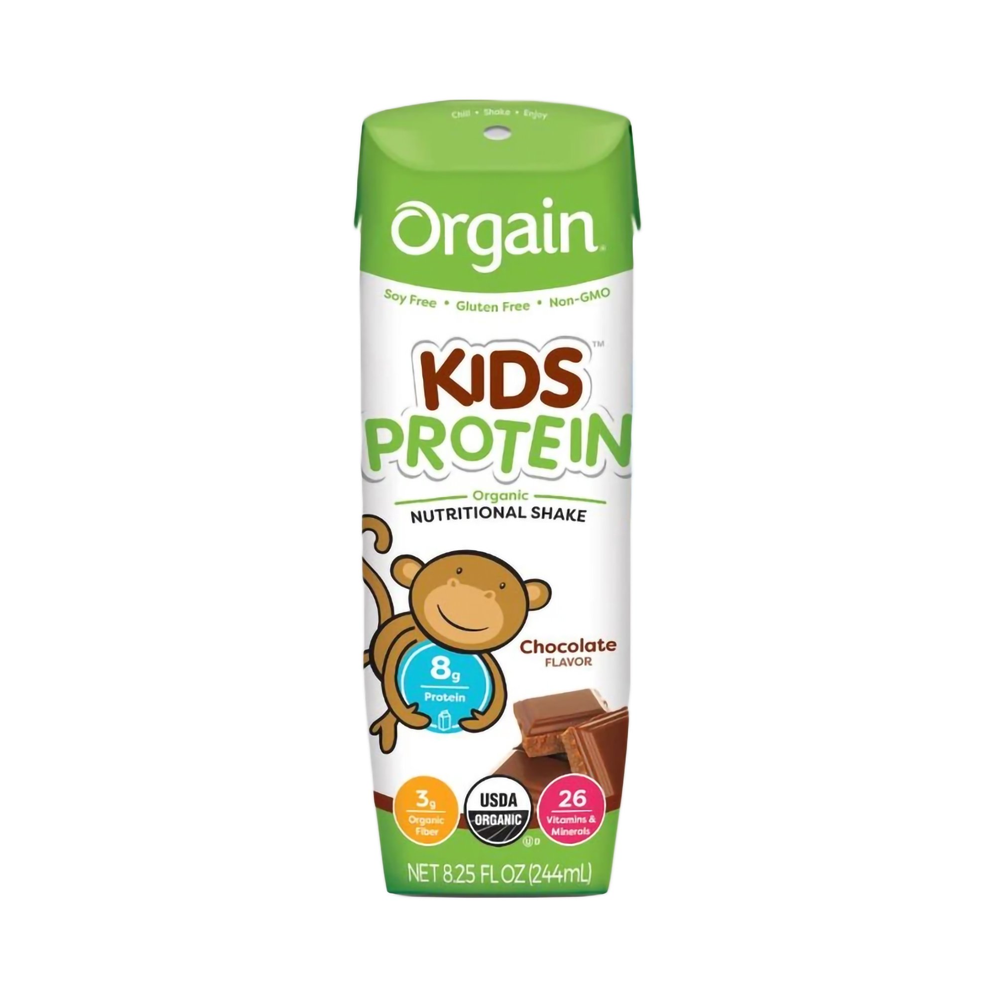 Orgain Kids Protein Organic Nutritional Shake, Chocolate, 8.25-ounce carton MK 1100496
