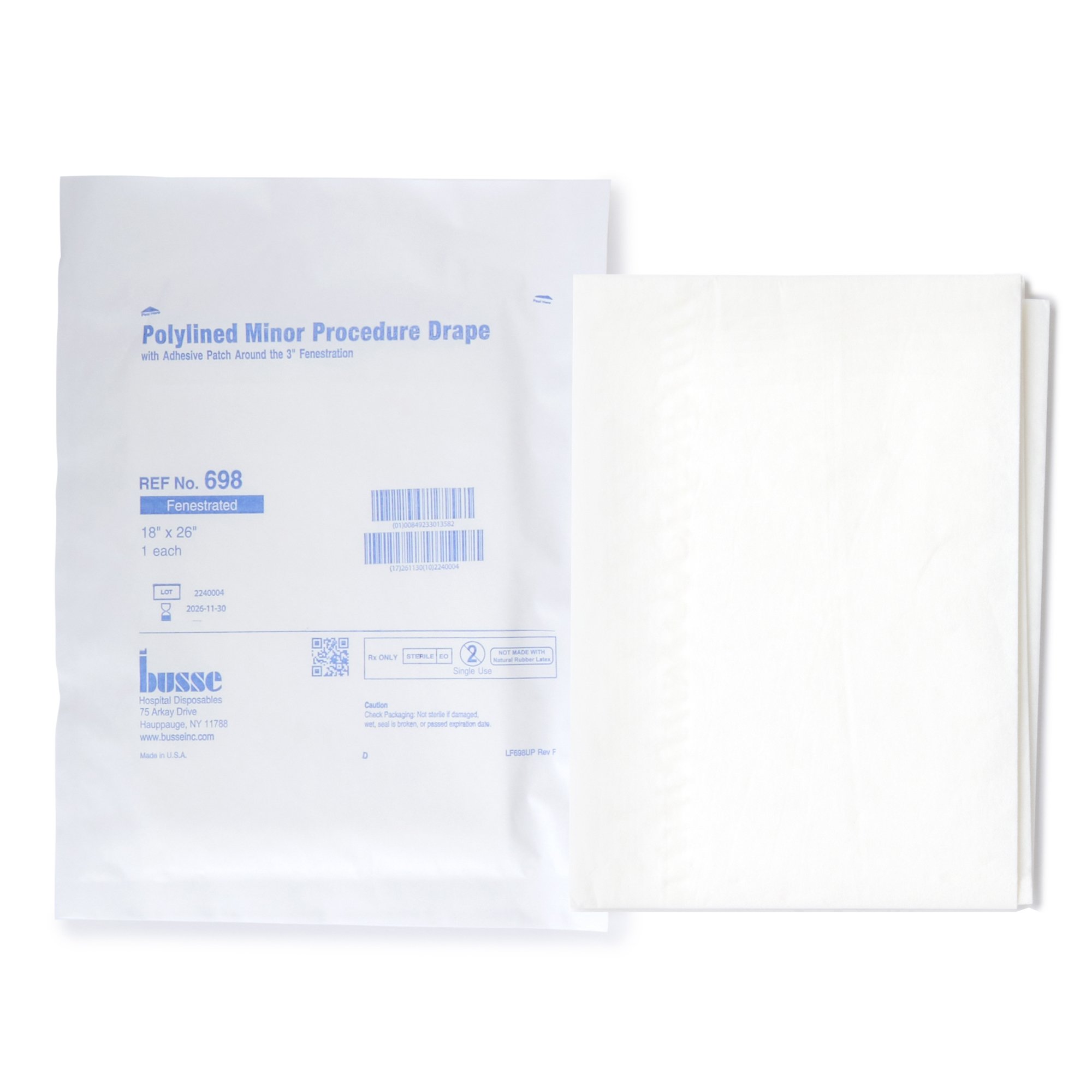 Busse Hospital Sterile Minor Procedure Surgical Drape, 18 x 26 Inch MK 186733