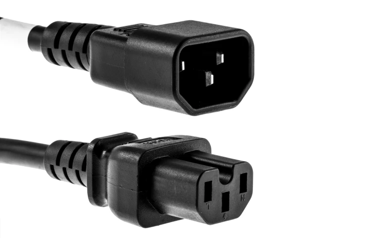AC Power Cord, C14 to C15, 14 AWG, 4ft