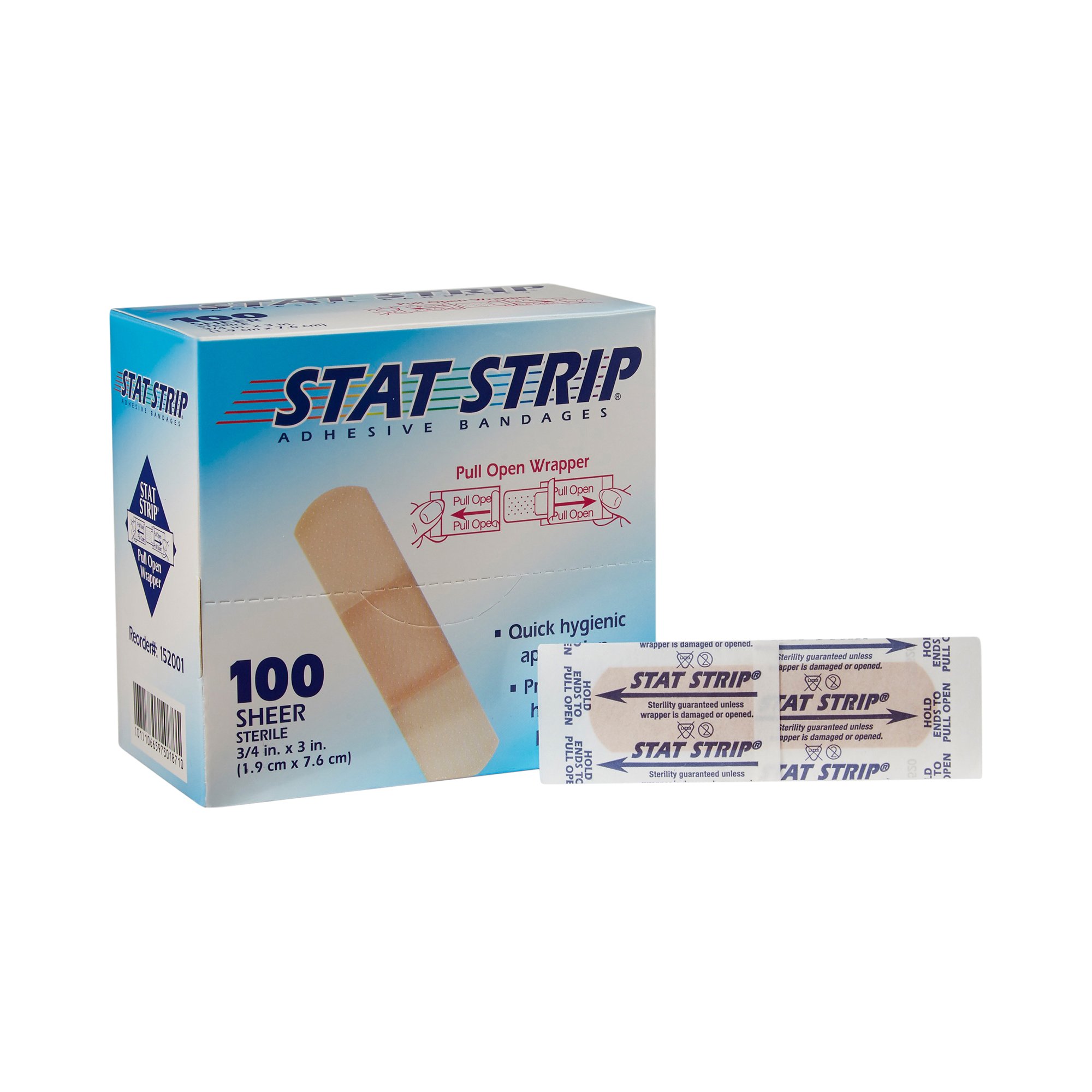 American White Cross Stat Strip Tan Adhesive Strip,  x 3 Inch MK 184495