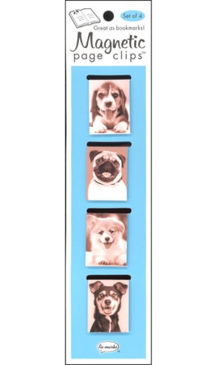 Puppy Smile Magnetic Page Clips (set of 4)