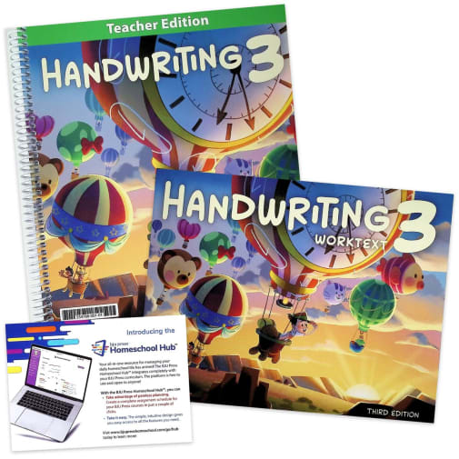 BJU Press Handwriting 3 Homeschool Kit 3rd Edition