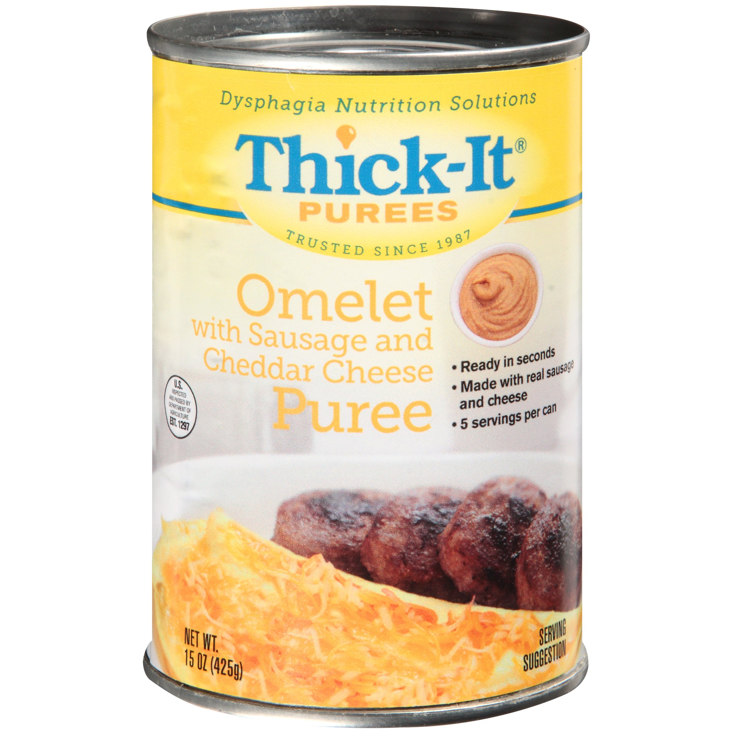 Thick-It Purees Omelet with Sausage and Cheddar Cheese Thickened Food MK 902353