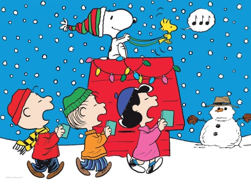 Ceaco Peanuts Holiday Snoopy and the Singers Puzzle (100 pieces)