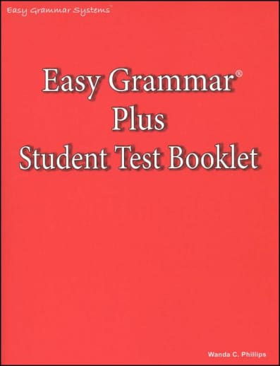 Easy Grammar Plus Student Test Booklet