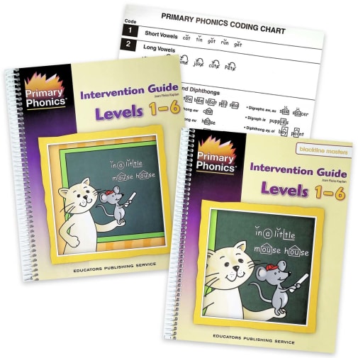 Primary Phonics Intervention Guide 1-6 with Blackline Masters