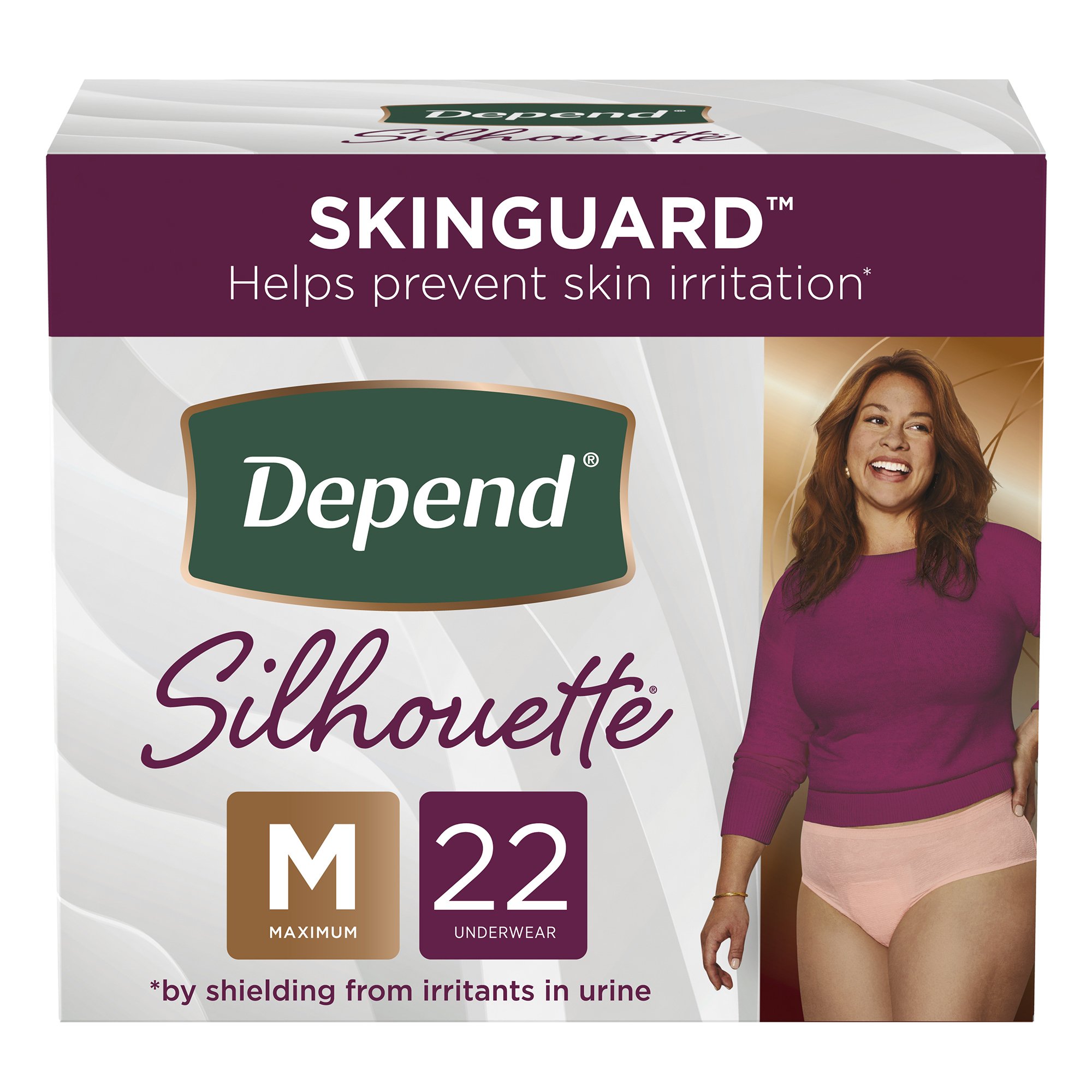 Depend Silhouette Classic Women's Underwear, Medium, Pink MK 1160331