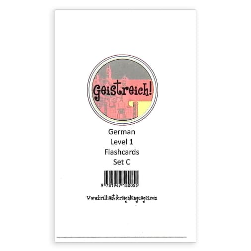 Brilliant! German Level 1 Flashcards Set C (Brilliant Foreign Languages)