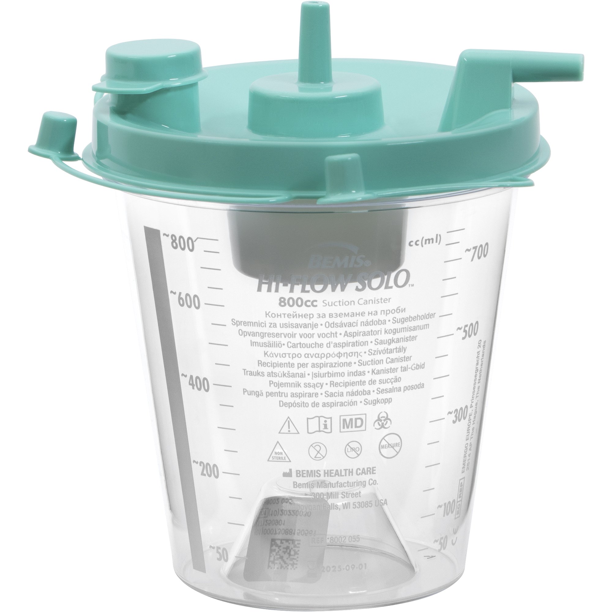 Hi-Flow Rigid Suction Canister for use with Bemis Quick-Drain Systems, 800 mL MK 544102