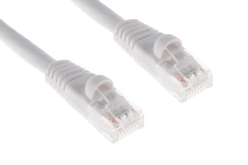 Image of Cat6 Ethernet Patch Cable, Snagless, UTP, 7 ft, White