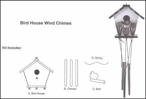 Bird House Wind Chimes Kit