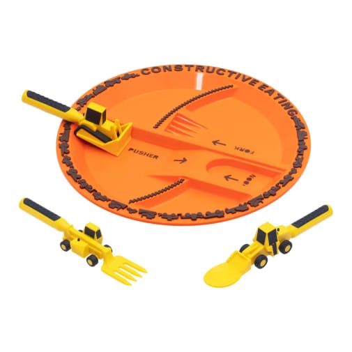 Construction Utensil Set and Plate (Constructive Eating)