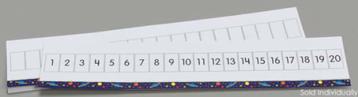 Write-On/Wipe-Off Number Paths: 1-20 Number Path