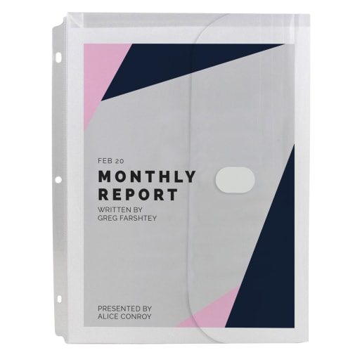 Side Loading Poly Binder Pocket, Clear 10-Pack