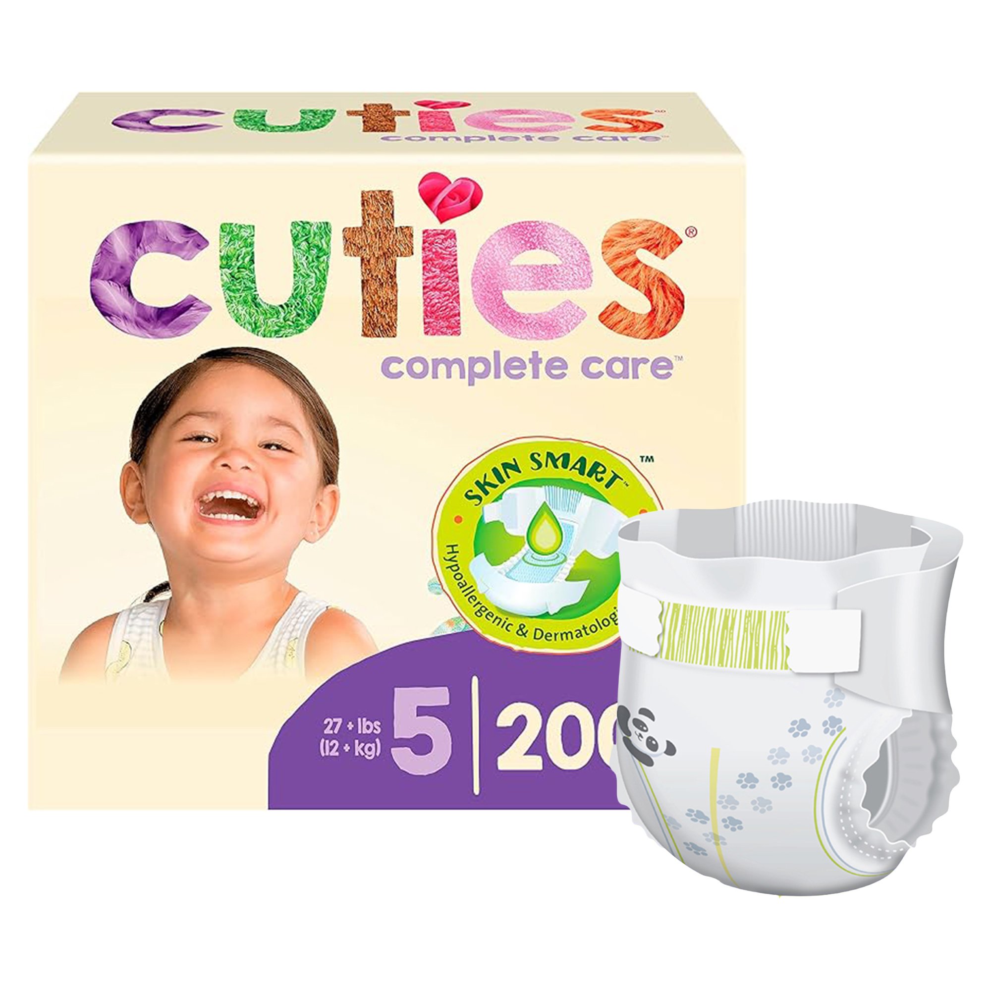 Cuties Complete Care Diapers for Children, 27+ lbs. MK 1206483
