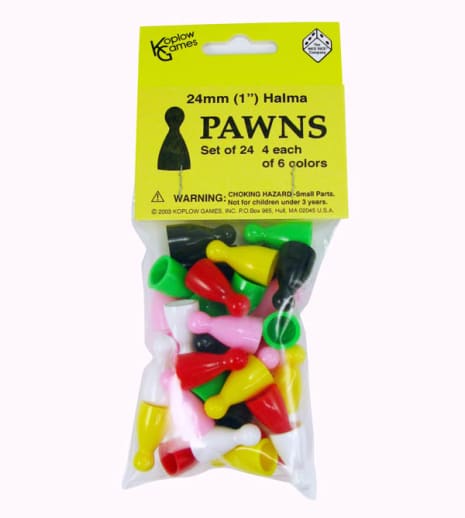 Halma Pawns - 1" (Set of 24 Assorted)