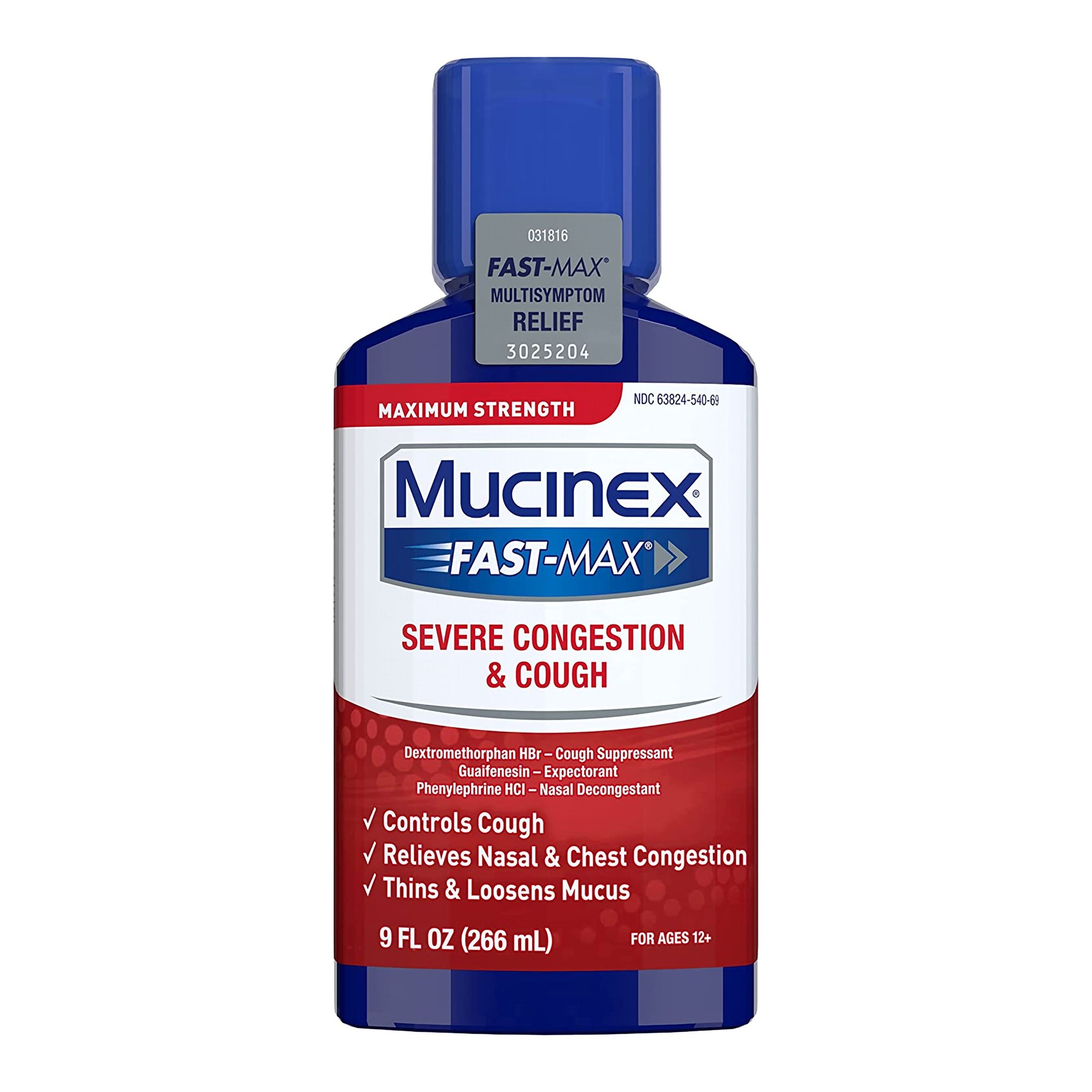 Mucinex Fast-Max Severe Congestion & Cough Liquid Maximum Strength MK 1044221