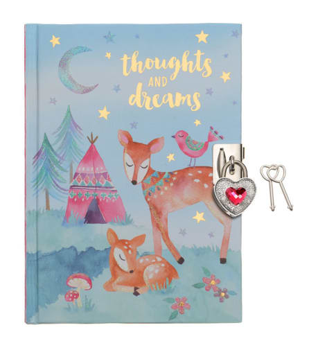 Woodland - Secret Diary with Lock and Key