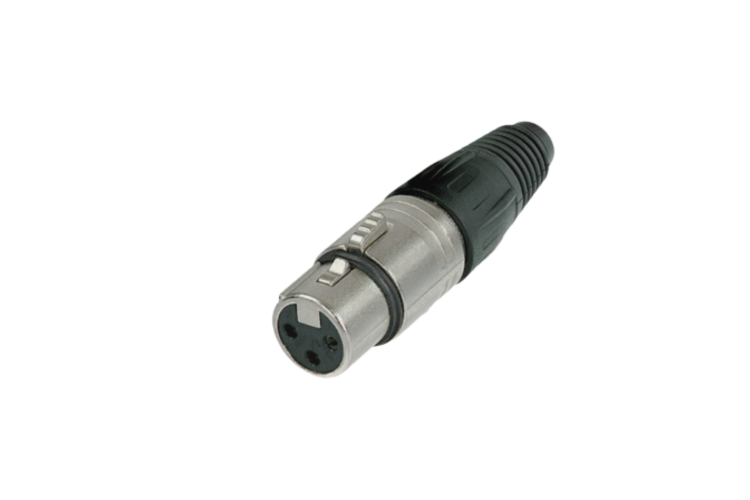Neutrik  NC3FX 3-Pole Female XLR  Cable Connector, Nickel