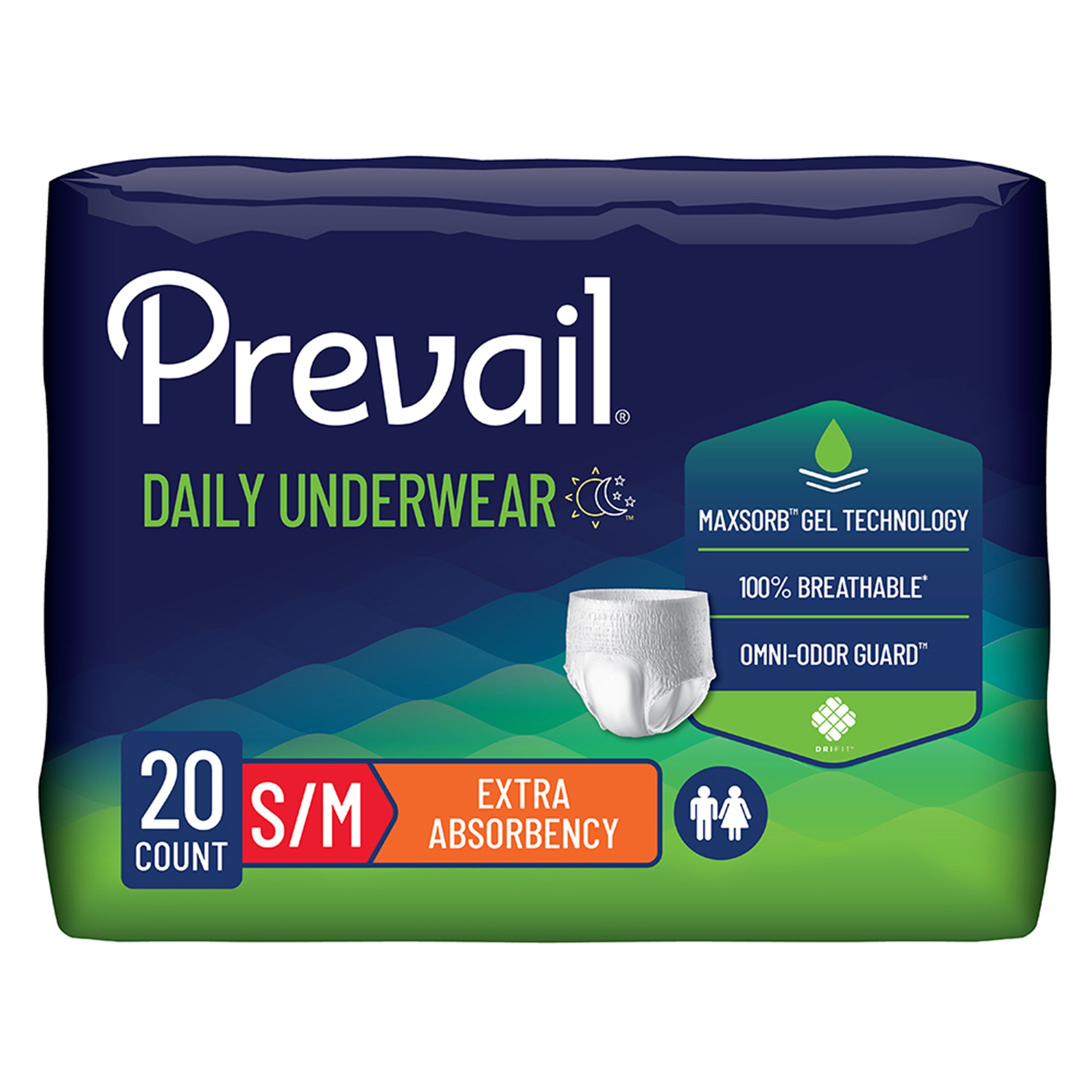 Prevail Daily Underwear Extra Absorbent Underwear, Medium MK 402953