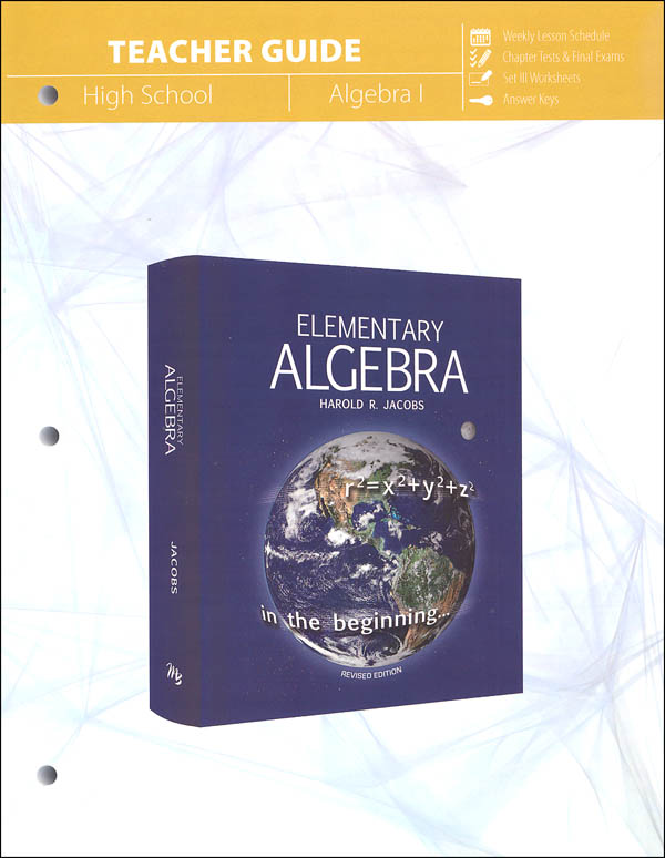 Elementary algebra jacobs teacher guide