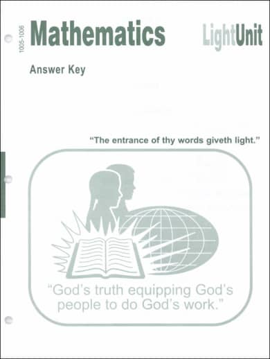 Christian Light Math LightUnits A/K 1005-1006 Geometry