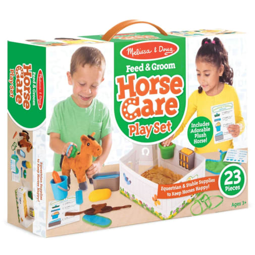 Melissa & Doug Feed & Groom Horse Care Play Set
