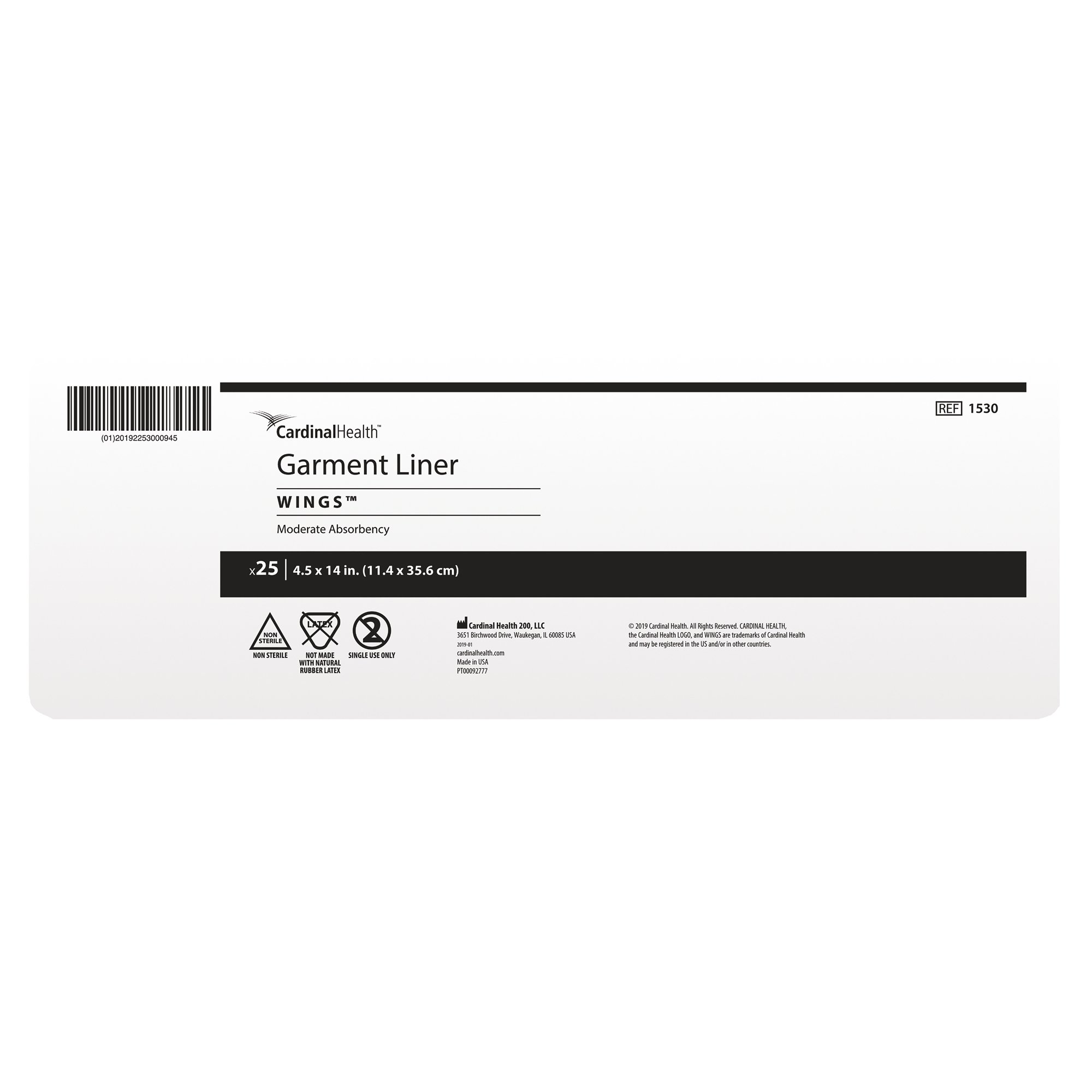 Simplicity Light Incontinence Liner, 4 x 14 Inch MK 208638
