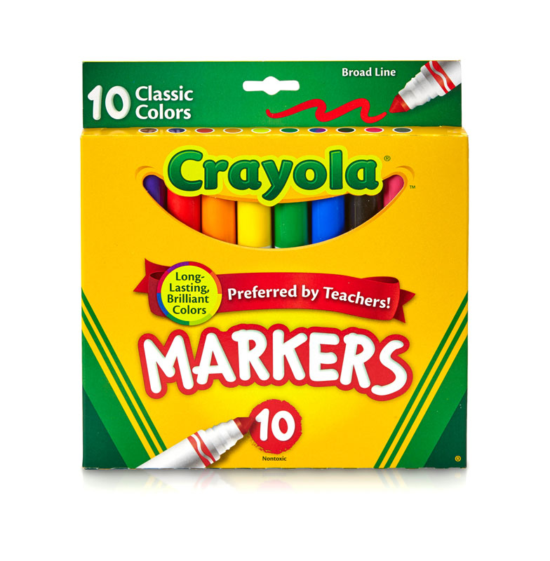 10 Count Crayola Classic Fine Tip Markers: What's Inside the Box