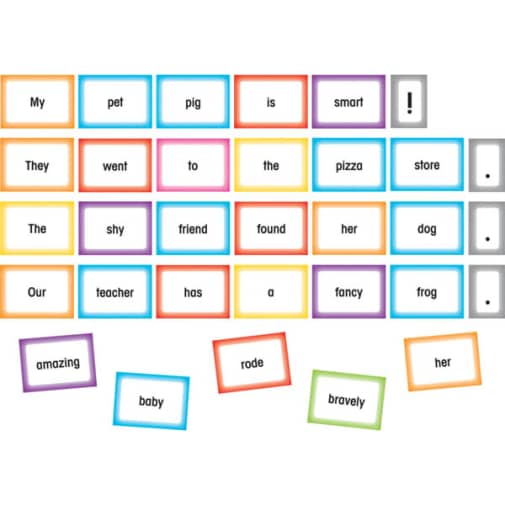 Silly Sentences Pocket Chart Cards