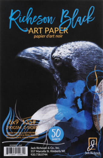 Black Art Paper 135# , 6" x 9" (50 sheets)