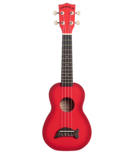 Makala Dolphin Ukulele (Soprano) - Red Burst