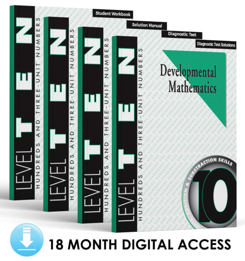 Developmental Math: Level 10 E-Book Set | Hundreds & 3-Unit Numbers: Addition and Subtraction Skills (18 Month Access)