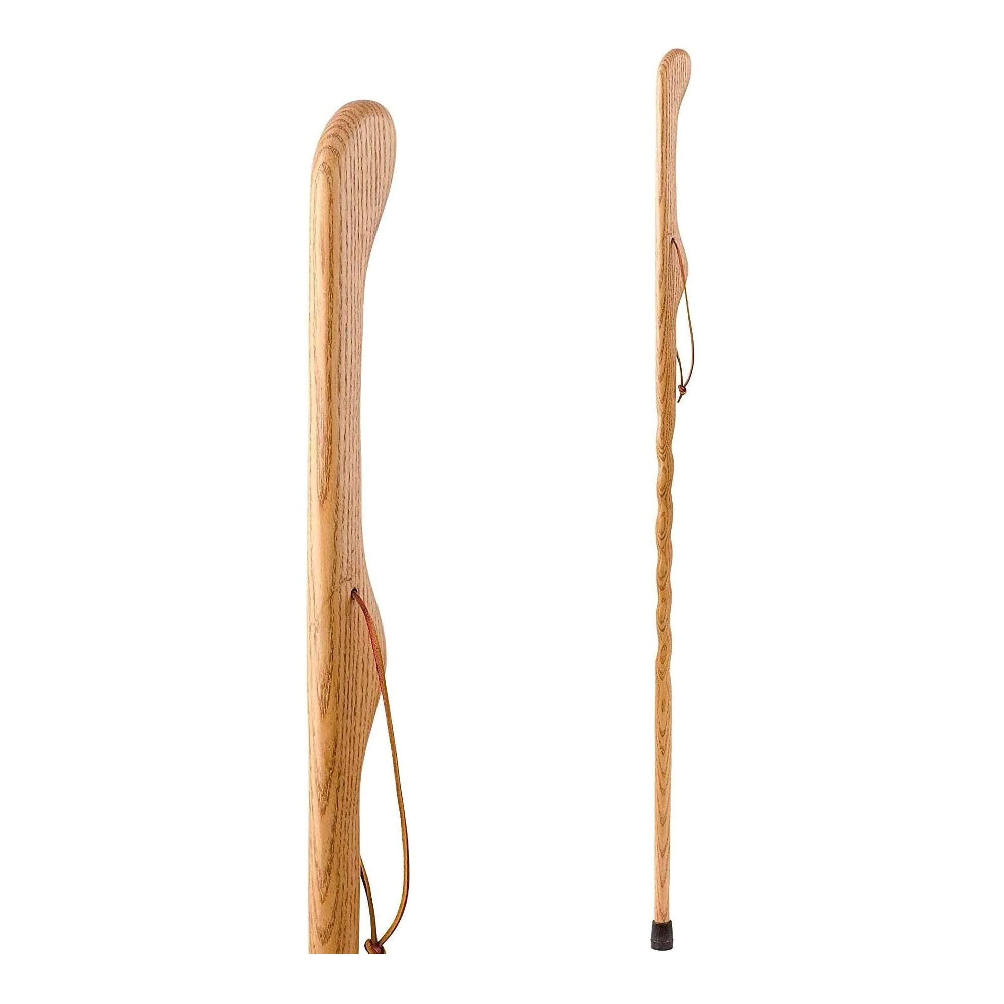 Brazos Twisted Oak Hitchhiker Handcrafted Walking Stick, 55-Inch, Tan MK 1229069