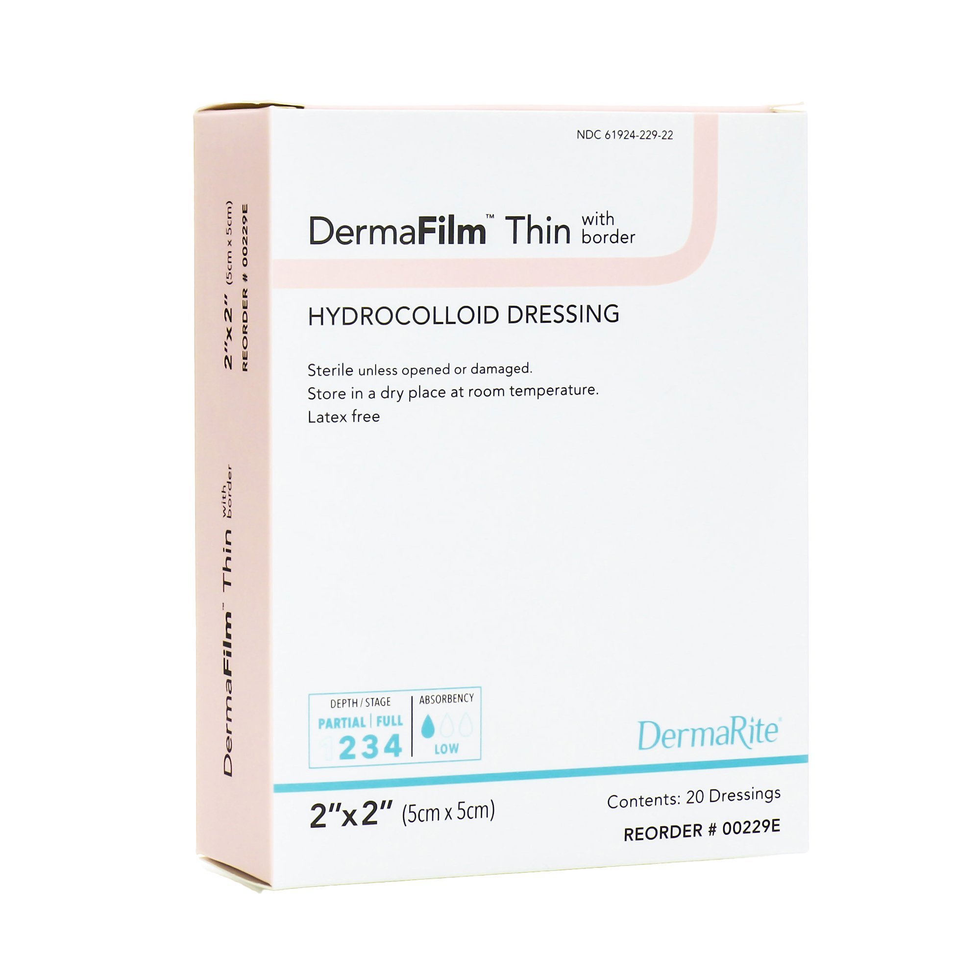 DermaFilm Hydrocolloid Dressing, 2 x 2 Inch MK 727094