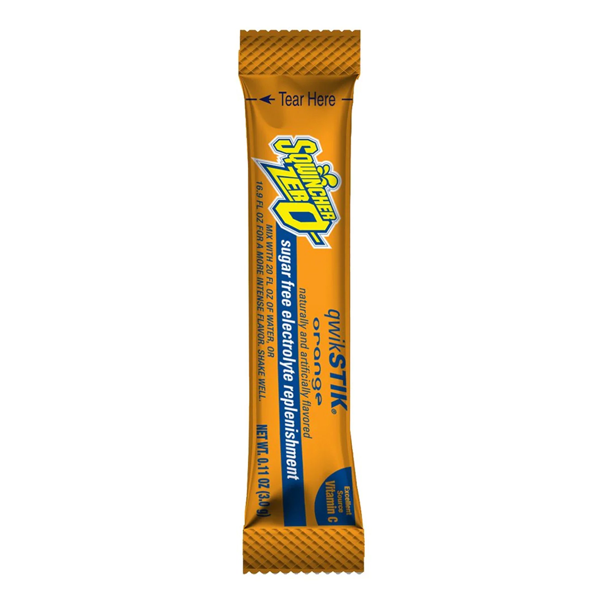 Sqwincher Quik Stik Zero Orange Electrolyte Replenishment Drink Mix MK 1057737