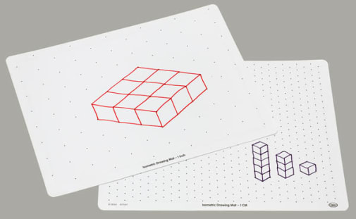 Write-On/Wipe-Off Isometric Drawing Mat
