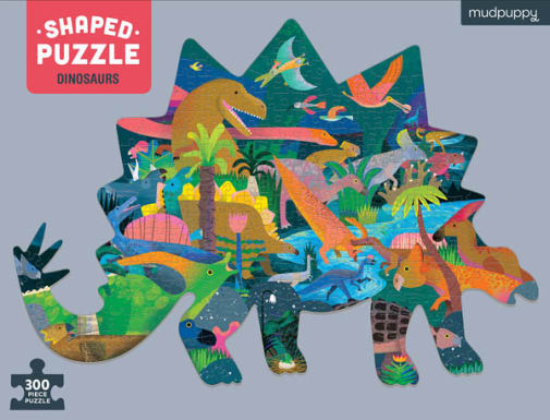Dinosaurs 300 Piece Shaped Scene Puzzle