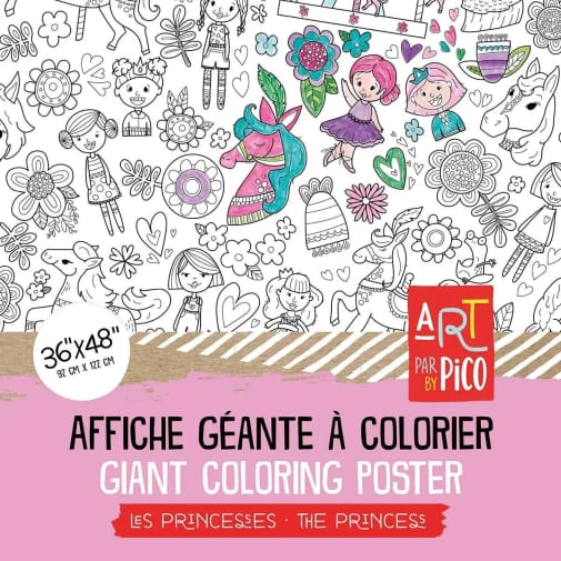 Princesses Giant Coloring Page