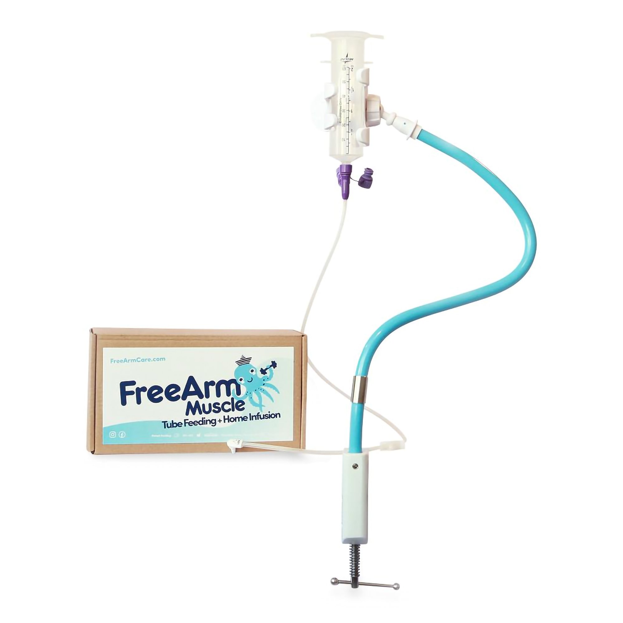 Feeding Tube / Infusion Bag Holder FreeArm Muscle Blue For Feeding Bags, Gravity Sryinges, Lightweight Feeding Pumps MK 1212863