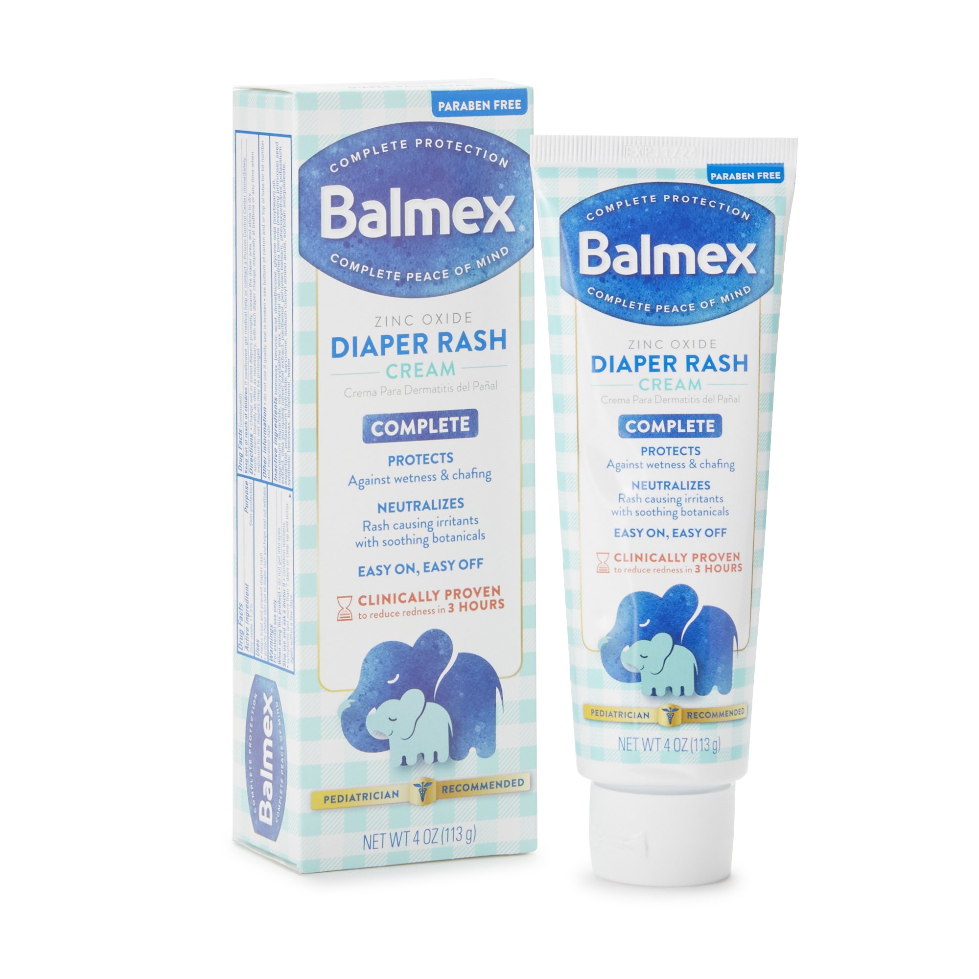 Balmex Zinc Oxide Complete Diaper Rash Cream, 4-ounce tube MK 1130033