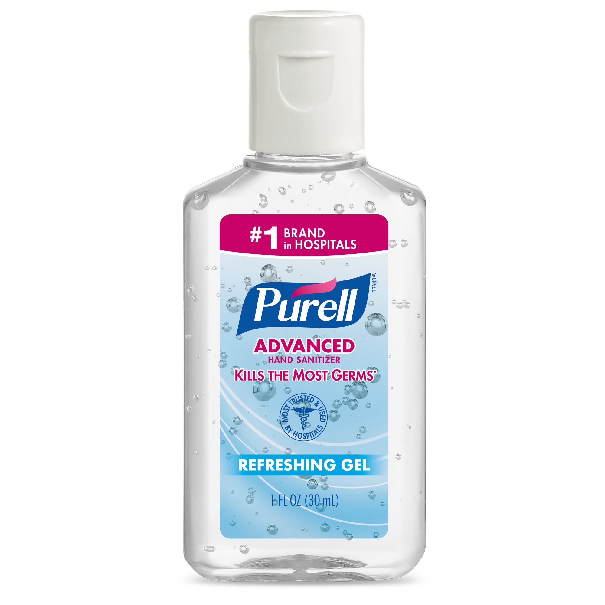 Purell Advanced Hand Sanitizer 70% Ethyl Alcohol Gel, Bottle, 1 oz MK 846830