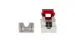 Cat6A RJ45 110 Type Keystone Jack, Red