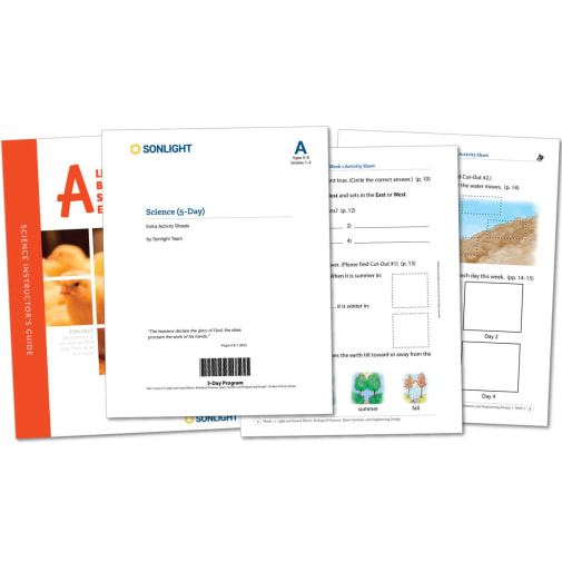 Science Level A 5-Day Extra Activity Sheets (2022)