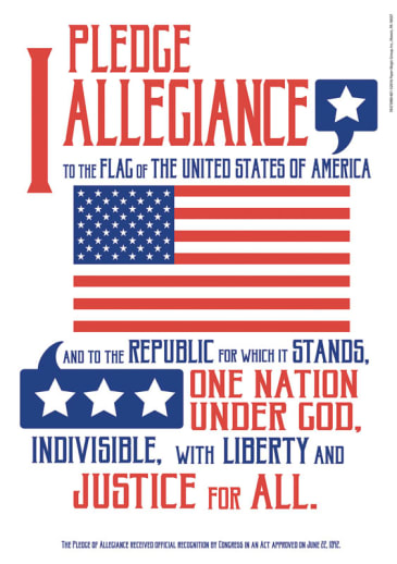 Pledge of Allegiance Poster 13"x19"