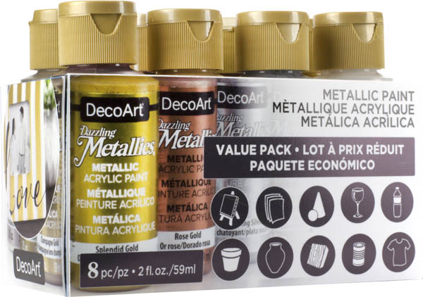 Peinture acrylique métallique - DecoArt Dazzling Metallics