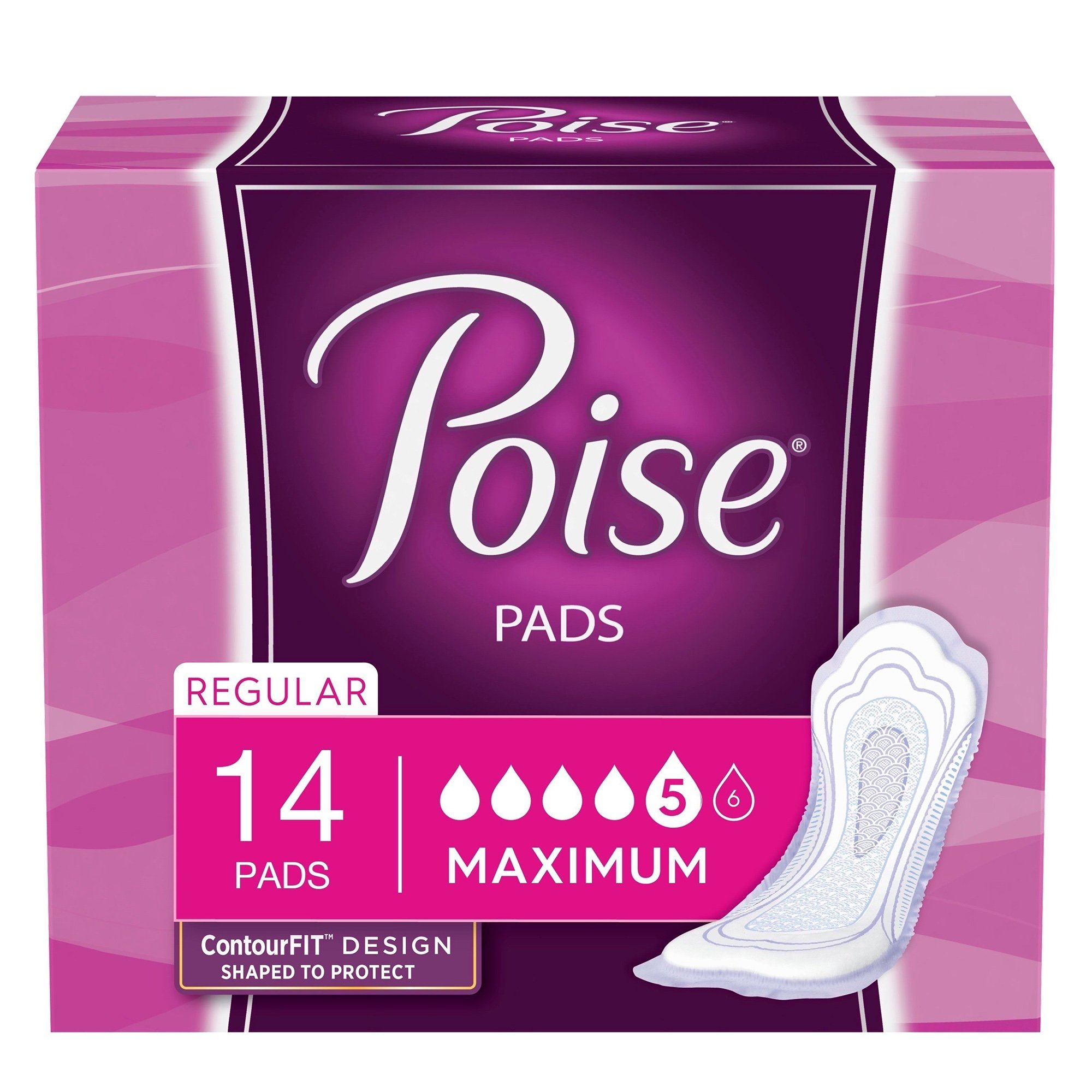 Poise Bladder Control Pads for Women, Heavy Absorbency, 3 x 11 Inch MK 724111