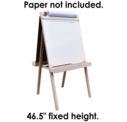 Beka Deluxe Child's Easel: Magnetboard/Chalkboard with Wood Trays 48"