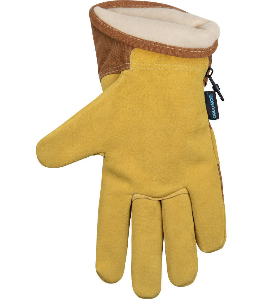 HydroFlector&trade; Lined Waterproof Suede Pigskin Palm with Safety Cuff, Brown, large image number 1
