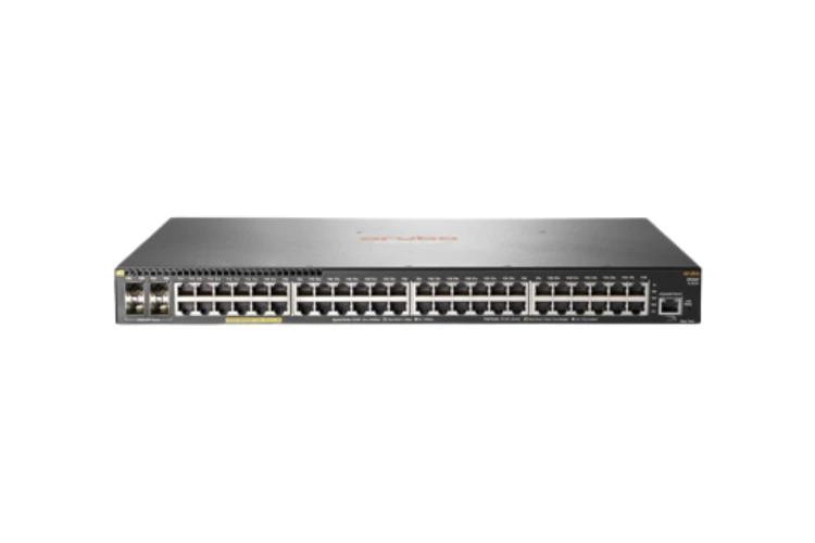 HPE Aruba 2930F Series Switch, 48 10/100/1000 PoE+ ports, 4 x SFP Uplinks, Refurbished, JL262A